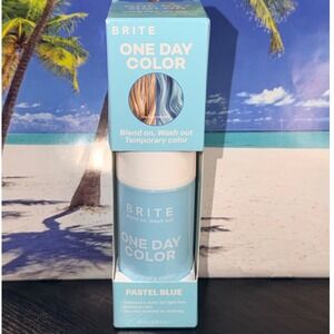 Brite One Day Color Temporary Hair Dye Mousse Pastel Blue Cruelty Free NEW